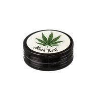 Metal Grinder Black Leaf - Marijuana Leaf