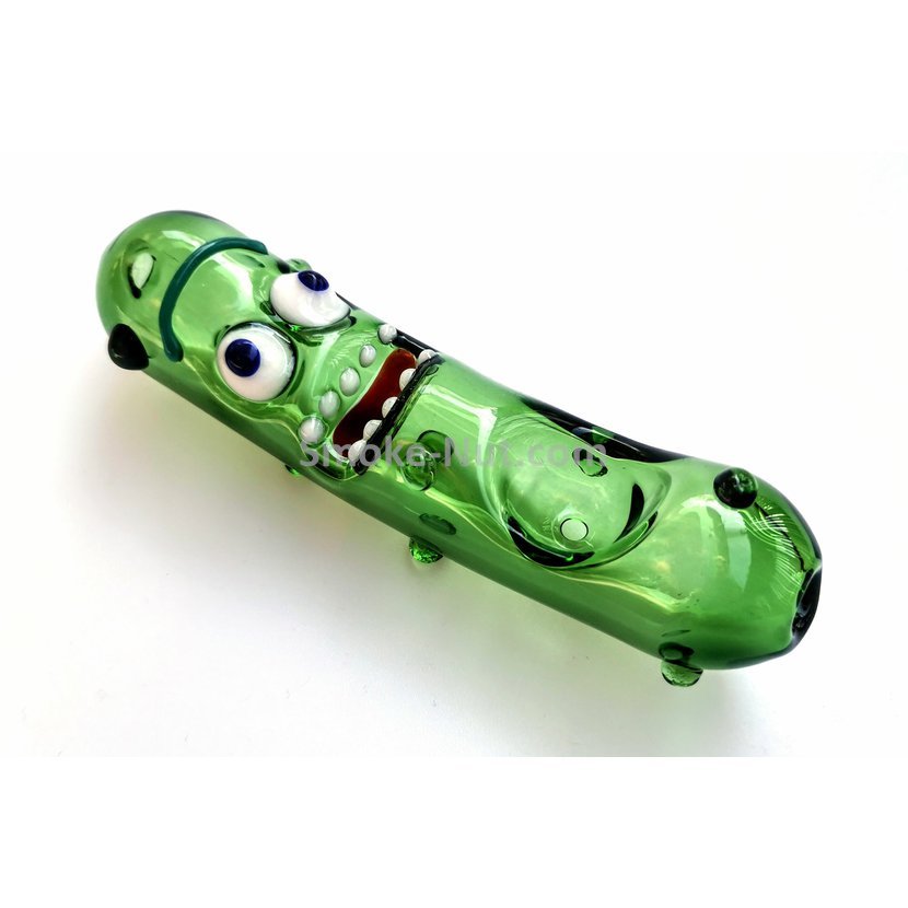 Glass Spoon Pipe Rick & Morty, Mr. Pickle | Smoke-Nut.com