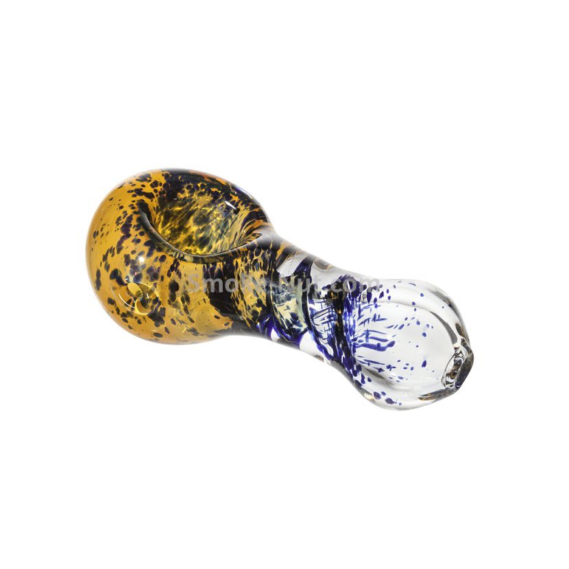 Mini Thick Glass Pipe Blue Twister