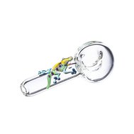Clear Glass Spoon Pipe, Small Lizard