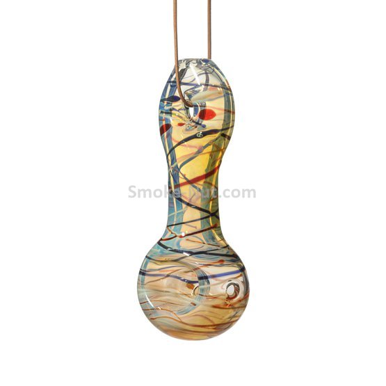 Necklace Glass Smoking Pipe Yellow