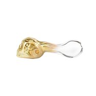 Skull Glass Pipe - gold