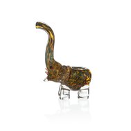 Elephant Glass Pipe, Green/Brown