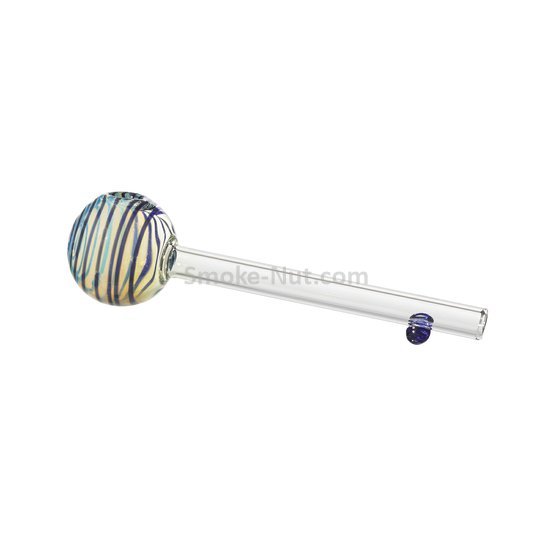 Oil Glass Smoking Pipe Blue Stripes