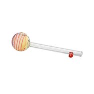 Oil Glass Smoking Pipe Red Stripes