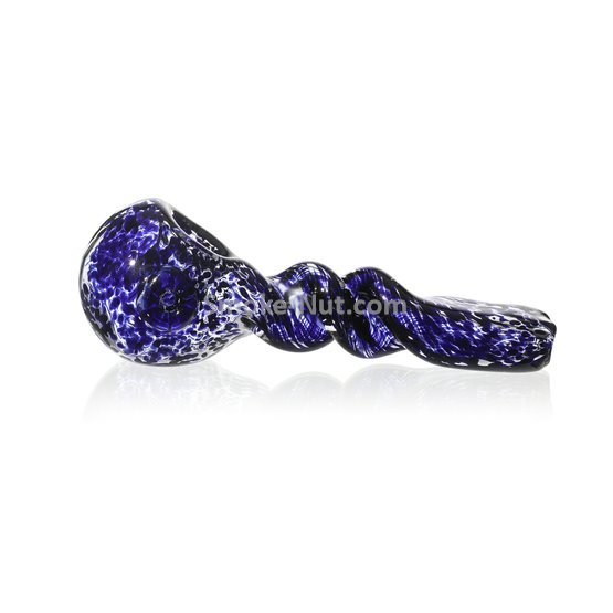 Cobalt Blue Twisted Glass Pipe