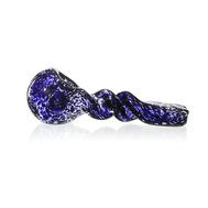 Cobalt Blue Twisted Glass Pipe