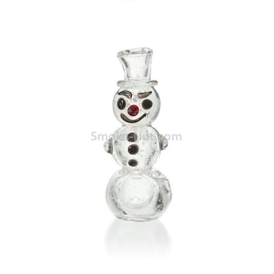 Mini Snowman Glass Pipe